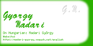 gyorgy madari business card